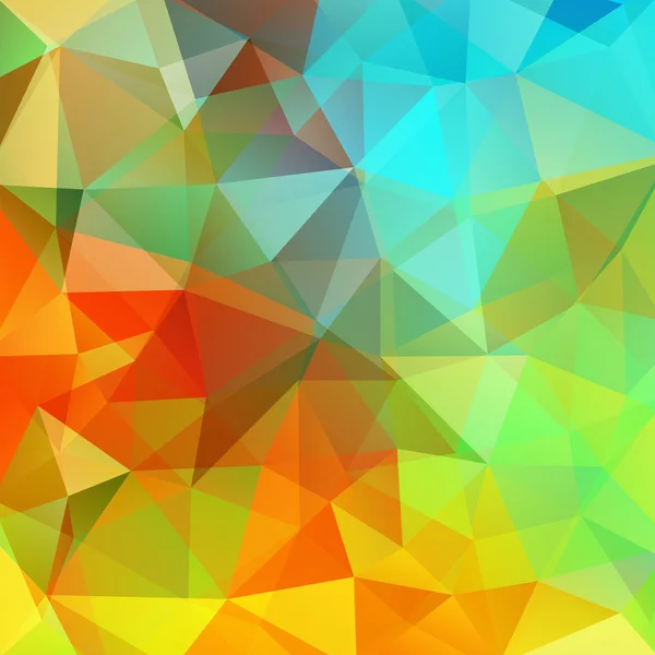 Абстрактный фон из треугольников. Геометрический дизайн для бизнес-презентаций или веб-рекламы. Векторная иллюстрация. Синий, зеленый, желтый, оранжевый цвета . — стоковый вектор