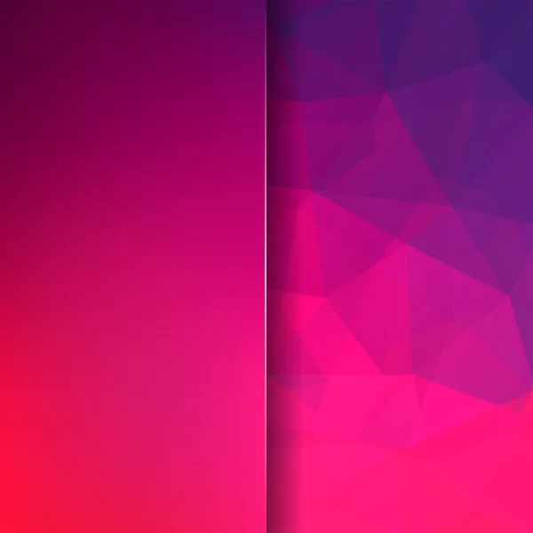 Modèle géométrique, fond vectoriel triangles polygones dans les tons rose et violet. Fond flou avec verre. Schéma d'illustration — Image vectorielle