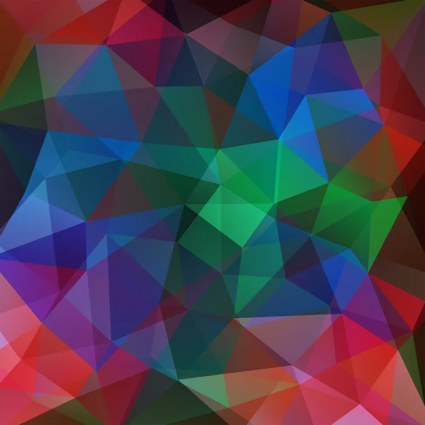 抽象多边形矢量背景。五颜六色的几何矢量插图。创意设计模板。绿色、蓝色、红色、紫色. — 图库矢量图片