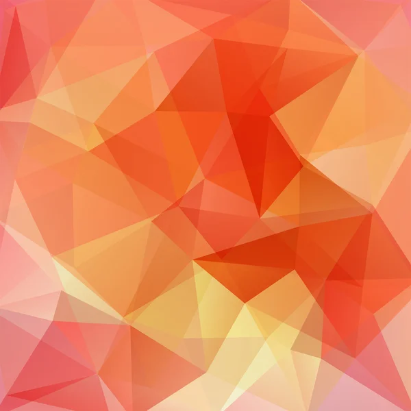 Abstraktní mozaika pozadí. Geometrické pozadí trojúhelníku. Designové prvky. Vektorová ilustrace. Žluté, oranžové, červené barvy. — Stockový vektor