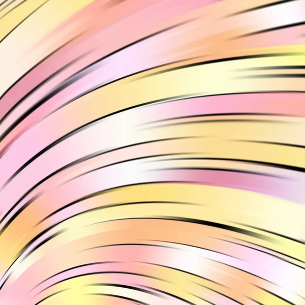 Fond de lignes lumineuses lisses colorées. Couleurs pastel. Illustration vectorielle. Couleurs blanc, rose, jaune . — Image vectorielle