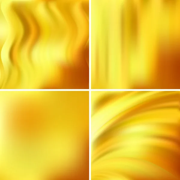 Abstract creative concept blurred background set. Elements for your website or presentation. Vector illustration. Yellow, brown colors. Gold backgrounds. — Stock Vector