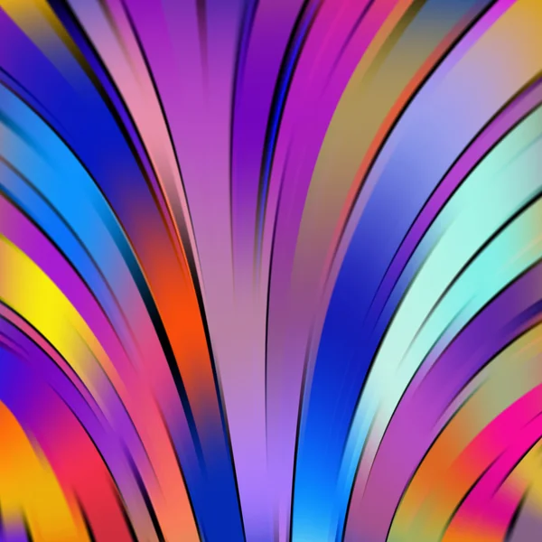 Vektorová ilustrace barevného abstraktního pozadí se rozmazanou křivkami zakřivenými čarami. Geometrická ilustrace vektoru. Modrá, růžová, fialová, červená, žlutá barva. — Stockový vektor