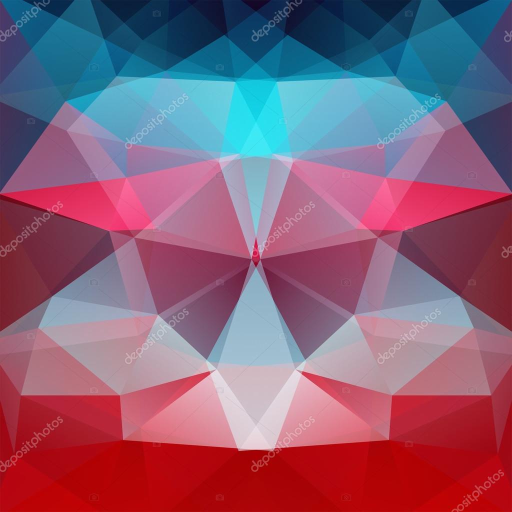 幾何学模様は 三角形ポリゴン ベクター背景赤 青 白を基調に イラスト パターン ストックベクター C Tashechka
