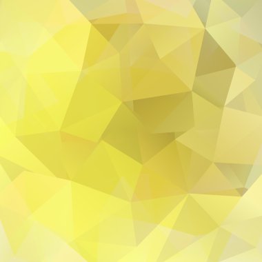 üçgenlerden oluşan soyut arka plan, vektör illüstrasyon. Sarı renk.