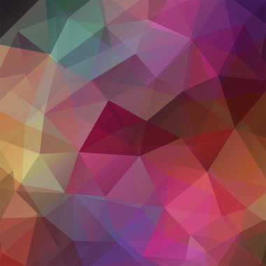 üçgenlerden oluşan soyut arka plan, vektör illüstrasyon. Mor, kahverengi, bej renkler.