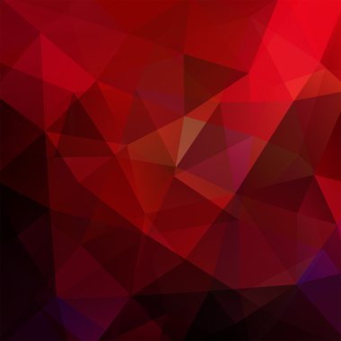Geometrik desen, çokgen üçgenler arka plan koyu kırmızı tonlarda vektör. İllüstrasyon model