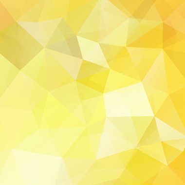 üçgenlerden oluşan soyut arka plan, vektör illüstrasyon. Sarı renk.