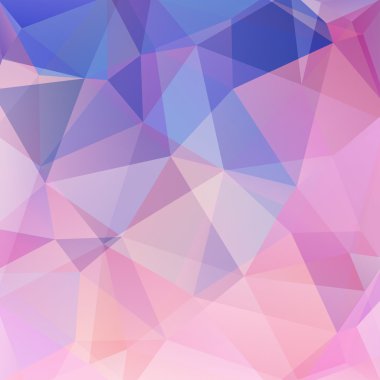 Poligonal vektör arka plan. Kullanılabilir kapak tasarımı, kitap tasarımı, Web sitesi arka plan. Vektör çizim. Pembe, mavi renkler.