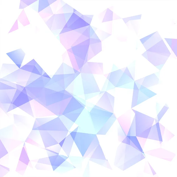 Abstracte achtergrond bestaande uit driehoeken, vector illustratie. Pastel blauw, roze, witte kleuren. — Stockvector