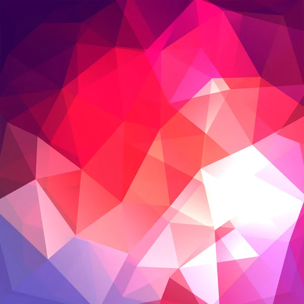 Abstrakter Hintergrund bestehend aus Dreiecken, Vektorillustration. rosa, rot, blau, weiße Farben. — Stockvektor