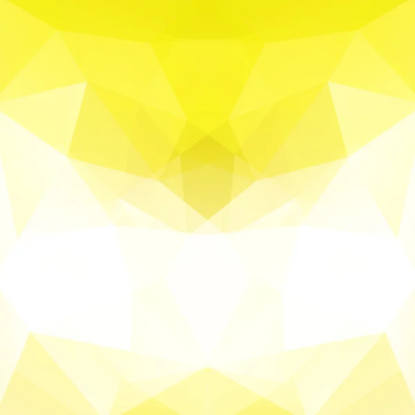 Fondo abstracto formado por triángulos. Diseño geométrico para presentaciones de negocios o volante de banner de plantilla web. Ilustración vectorial. Amarillo, colores blancos . — Vector de stock