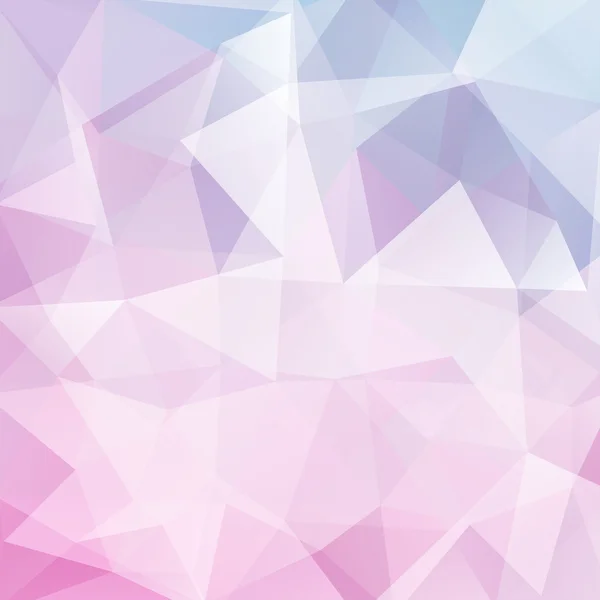 Fond vectoriel polygonal abstrait. Illustration vectorielle géométrique. Modèle de conception créative. Couleurs blanc, rose, bleu. Fond pastel . — Image vectorielle