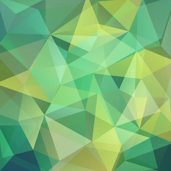 Hintergrund aus Dreiecken. quadratische Komposition mit geometrischen Formen. Folge 10 grüne Farbe — Stockvektor