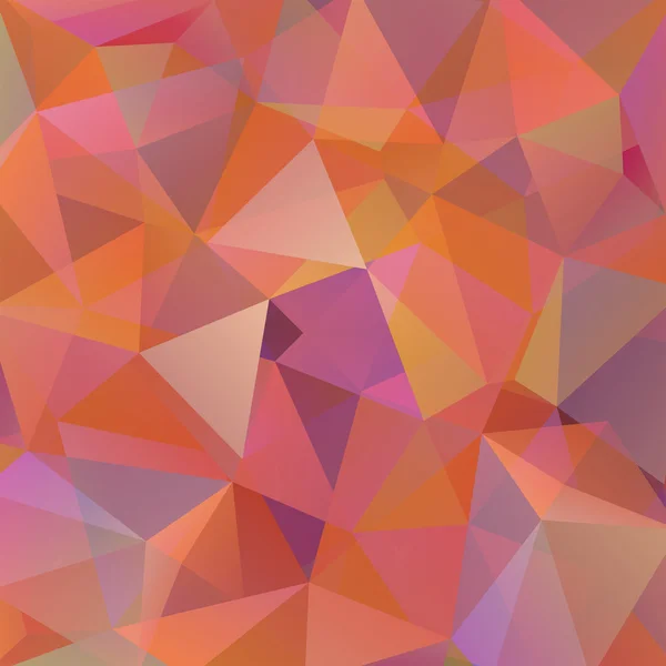 Abstrakt bakgrund bestående av trianglar, vektor illustration. Orange färg. — Stock vektor