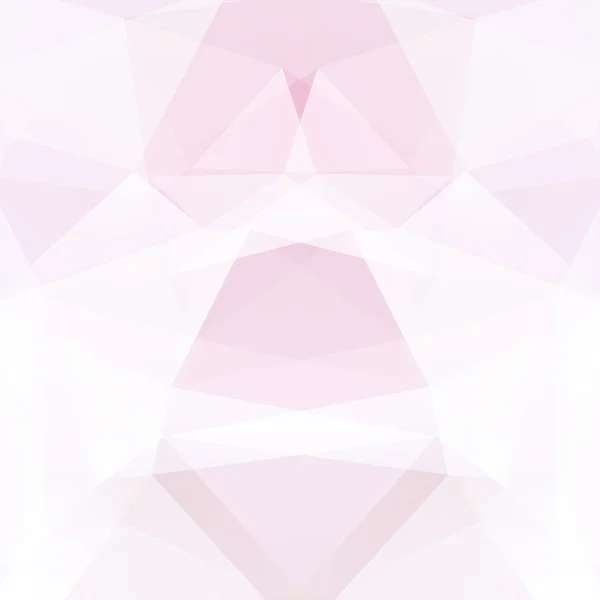 Bakgrund gjord av trianglar. Kvadratisk komposition med geometriska former. EPS 10 rosa, vita färger. Pastell bakgrund. — Stock vektor