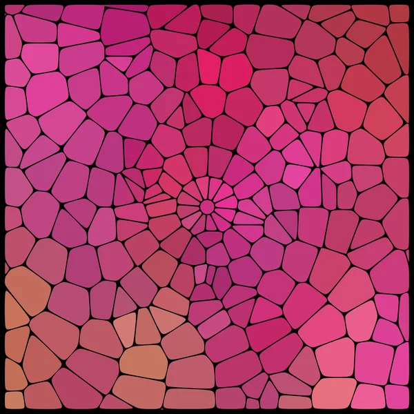 Patrón abstracto de mosaico que consta de elementos geométricos de diferentes tamaños y colores. Ilustración vectorial. Rosa, rojo, naranja colores . — Vector de stock