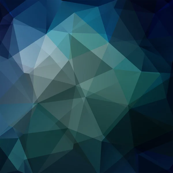 Abstrakter Mosaikhintergrund. Dreieck geometrischer Hintergrund. Designelemente. Vektorillustration. dunkelgrün, blaue Farben. — Stockvektor