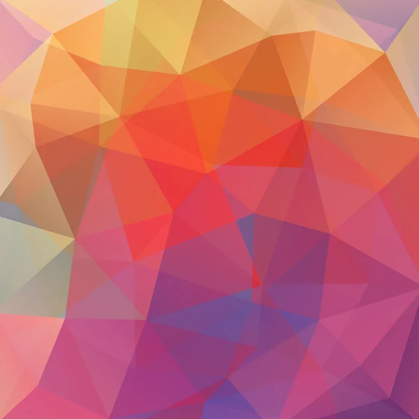Patrón geométrico, triángulos poligonales vector de fondo en tonos naranja, púrpura. Patrón de ilustración. Naranja, rojo, rosa, púrpura . — Vector de stock