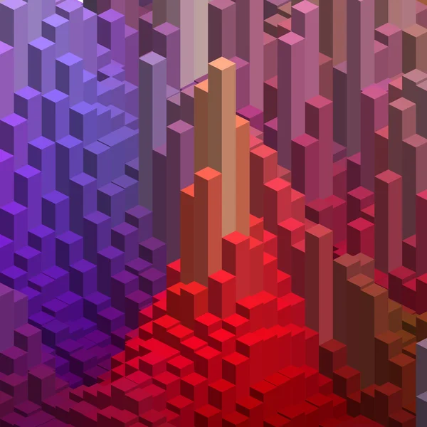 3D lila bakgrund med kuber. Vektor EPS 10 röd, lila färger. — Stock vektor
