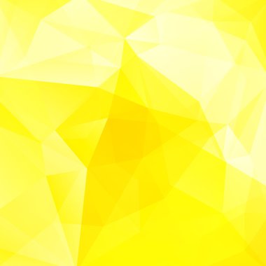 Soyut mozaik arka plan. Üçgen geometrik arkaplan. Tasarım elemanları. Vektör çizimi. Sarı, beyaz renkler.