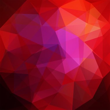Soyut poligonal vektör arka plan. Kırmızı geometrik vektör çizim. Yaratıcı tasarım şablonu.
