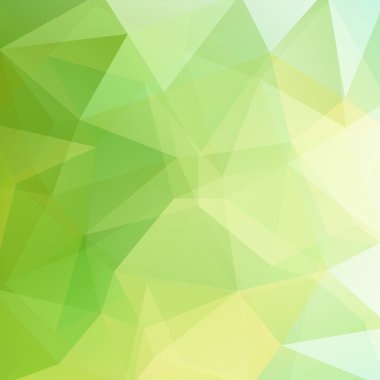 Geometrik desen, çokgen üçgenler arka planda sarı ve yeşil tonları vektör. İllüstrasyon model