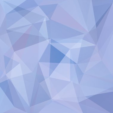 üçgenlerden oluşan soyut arka plan, vektör illüstrasyon. Mavi renk.