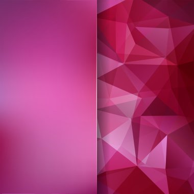 Soyut geometrik tarz pembe arka plan. Pembe iş arka planı cam ile bulanık. Vektör illüstrasyonu