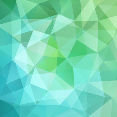 Poligonal vektör arka plan. Kullanılabilir kapak tasarımı, kitap tasarımı, Web sitesi arka plan. Vektör çizim. Yeşil, mavi renklerini.