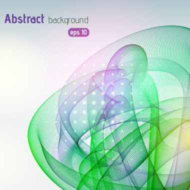 Düzgün çizgilerle soyut arka plan. Renk dalgaları, desen, sanat, teknoloji duvar kağıdı, teknoloji arka plan. Yeşil, pembe, sarı renkler. 