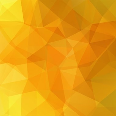 Geometrik desen, çokgen üçgen vektör arkaplan sarı tonlarda. Görüntü düzeni