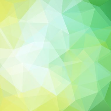 Poligonal vektör arka plan. Kullanılabilir kapak tasarımı, kitap tasarımı, Web sitesi arka plan. Vektör çizim. Sarı, beyaz, yeşil renkler. 