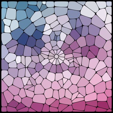 Abstract mosaic pattern consisting of geometric elements of different sizes and colors. Vector illustration.
