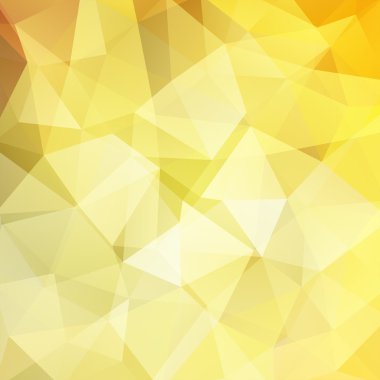 Geometrik desen, çokgen üçgen vektör arkaplan sarı tonlarda. Görüntü düzeni 