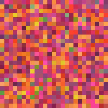 Dikişsiz geometrik kontrol deseni. Kumaş ve kağıt veya dekorasyon üzerine baskı için idealdir. Sarı, pembe, turuncu renkler. Mozaik deseni.