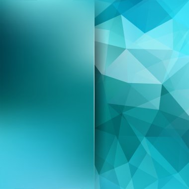 Soyut çokgen vektör arkaplanı. Mavi geometrik vektör çizimi. Yaratıcı tasarım şablonu. Tasarım için soyut vektör arkaplanı