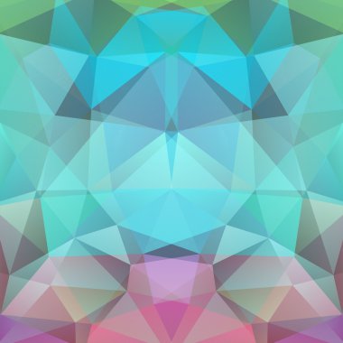 Geometrik şekillerin arka planı. Pastel mozaik deseni. Vektör Eps 10. Vektör illüstrasyon. Pembe, mavi renkler.