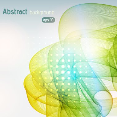 Girdap dalgaları ile soyut sarı arka plan. Eps 10 vektör çizimi