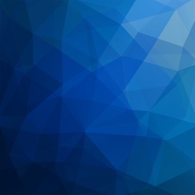 Çokgen arka plan. Kapak, kitap tasarımı, web sitesi fon kullanılabilir. Vektör illüstrasyon. Mavi renk.