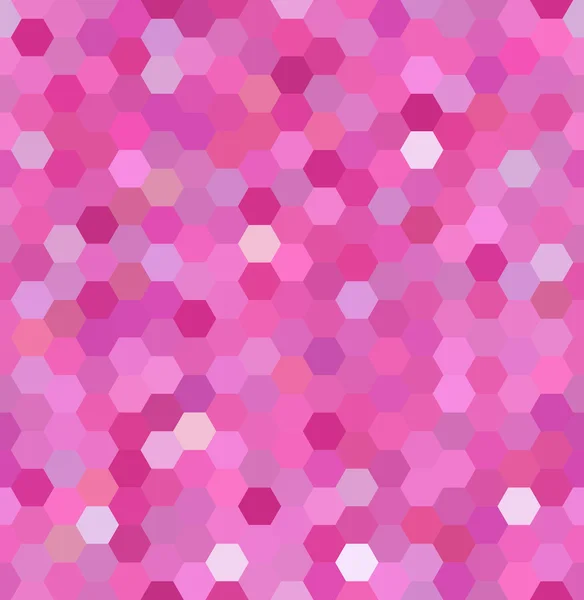 Fundo feito de hexágonos. Fundo sem emenda. Composição quadrada com formas geométricas. Cor rosa . — Vetor de Stock