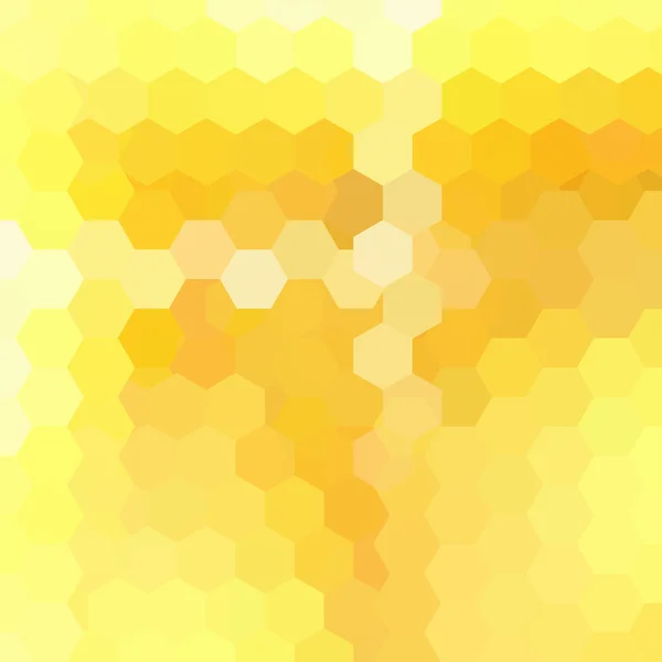 Contesto fatto di esagoni. Composizione quadrata con forme geometriche. Eps 10 Colore giallo . — Vettoriale Stock