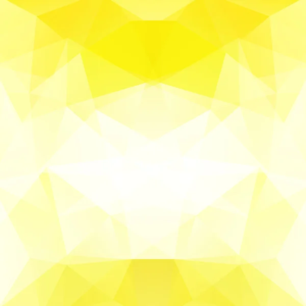 三角形で作られた背景。幾何学的形状を持つ正方形の構成。エプス 10.イエロー、ホワイト. — ストックベクタ