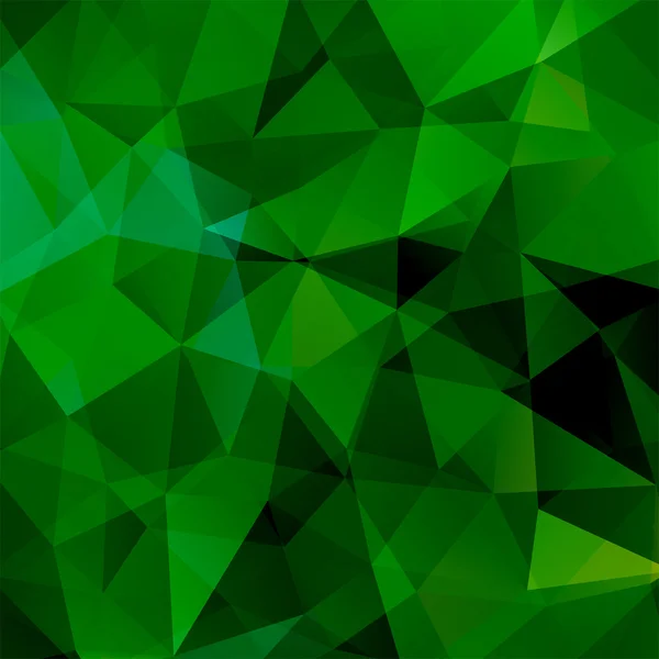 Abstrakter Hintergrund bestehend aus grünen Dreiecken, Vektorillustration — Stockvektor