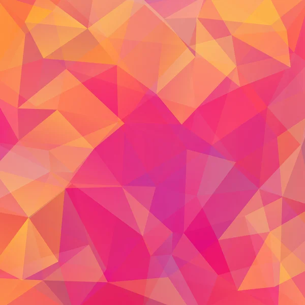 Abstract background consisting of orange, pink triangles, vector illustration — Stock Vector