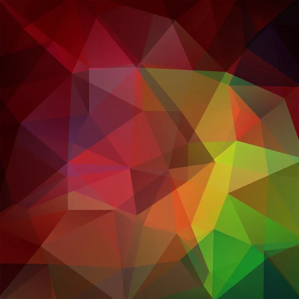 几何图案，多边形三角形矢量背景为红色和绿色色调。插图图案 — 图库矢量图片