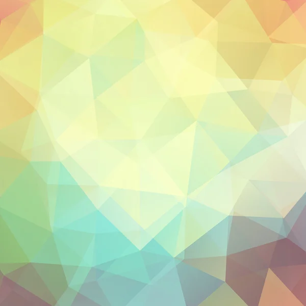 Abstract background consisting of triangles, vector illustration. Yellow, white, green colors. — Stock Vector