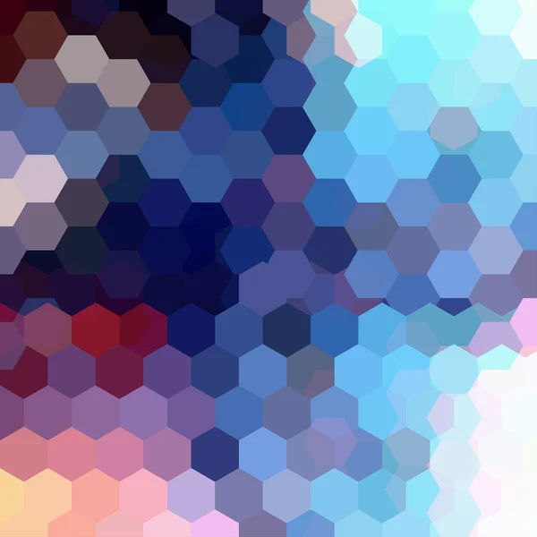 Fondo vectorial con hexágonos. Se puede utilizar en el diseño de portada, diseño de libros, fondo del sitio web. Ilustración vectorial. Azul, rojo blanco colores . — Archivo Imágenes Vectoriales