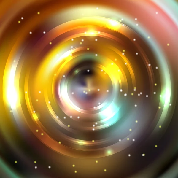 Fundo do círculo abstrato, projeto do vetor. Espiral brilhante. O túnel de fluxo de energia. Amarelo, cores castanhas . — Vetor de Stock