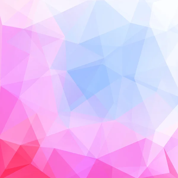 Фон сделан из треугольников. Квадратная композиция геометрической формы. Eps 10 Розовый, белый, синий цвета . — стоковый вектор